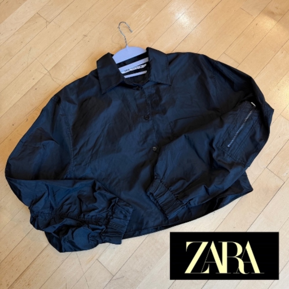 Zara black crop shirt/jacket, XS, GD1142